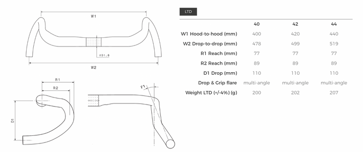 SUPERGHIAIA LTD 3T Carbon Gravel Lenker/Dropbar