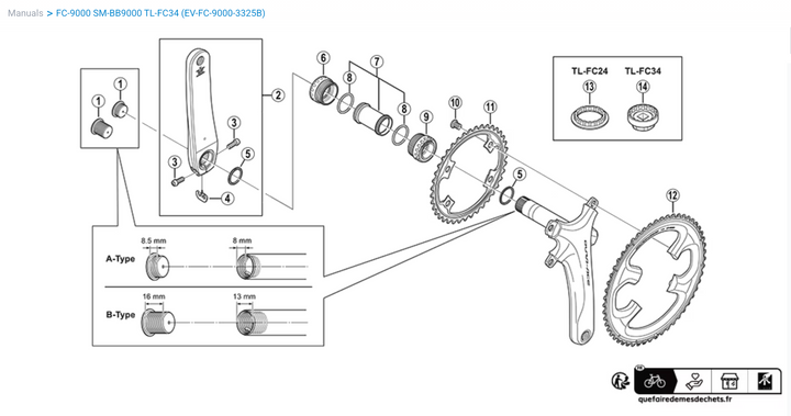 Shimano Dura-Ace Crankset/Kurbel FC-9000