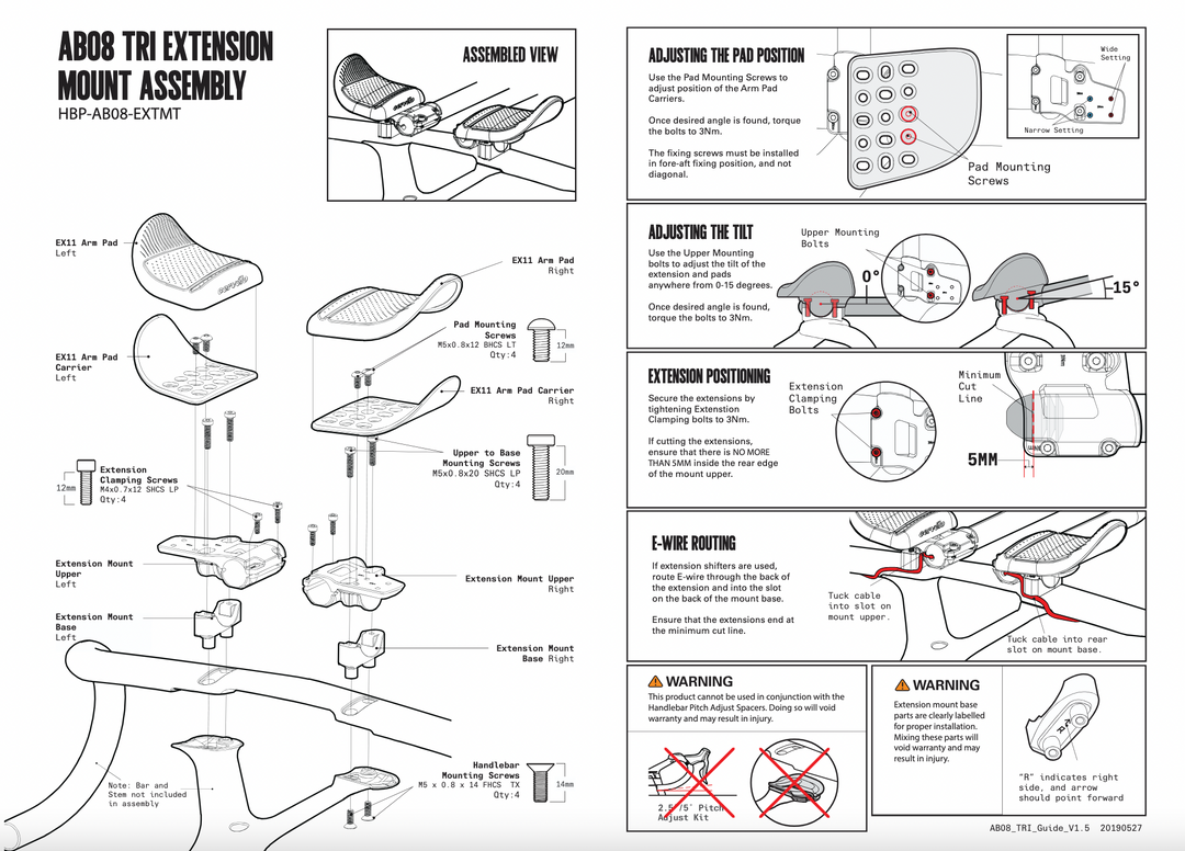 Cervelo Triathlon EXTENSION Mount Tri | HB14/AB08
