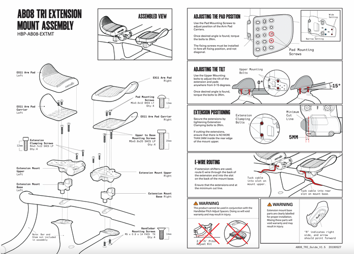 Cervelo Triathlon EXTENSION Mount Tri | HB14/AB08