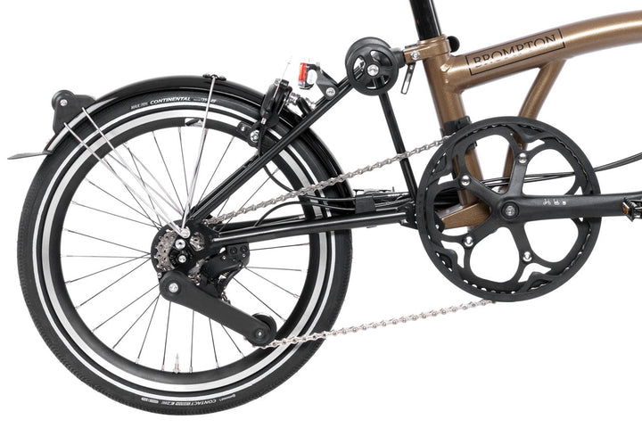 Brompton P Line Explore Mid Bronze Sky Metallic 12-Gang Faltrad/Klapprad