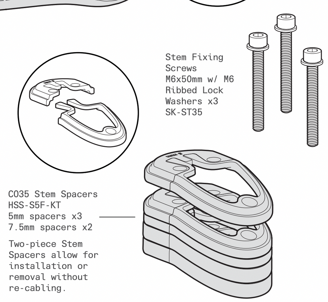 C035 Stem Spacers Kit Carbon - Vorbau S5 2023/2024