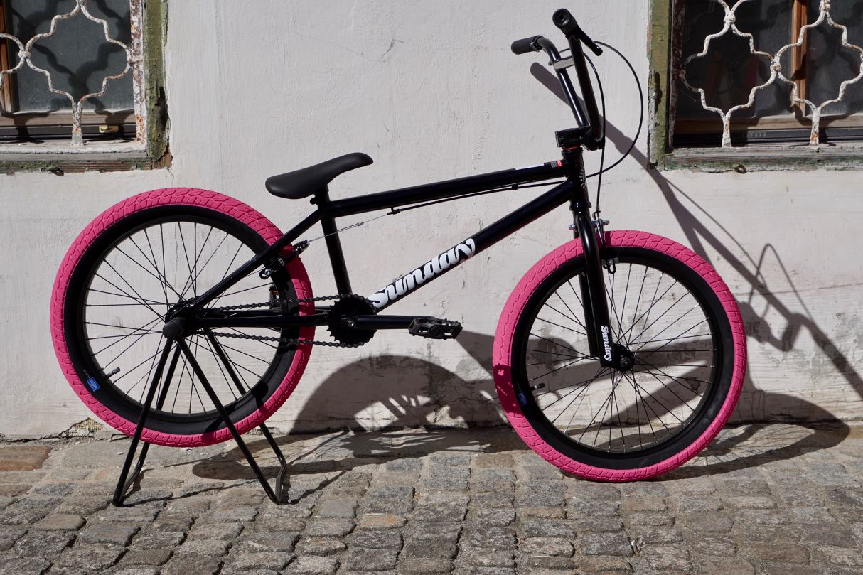 Pink and hot sale black bmx