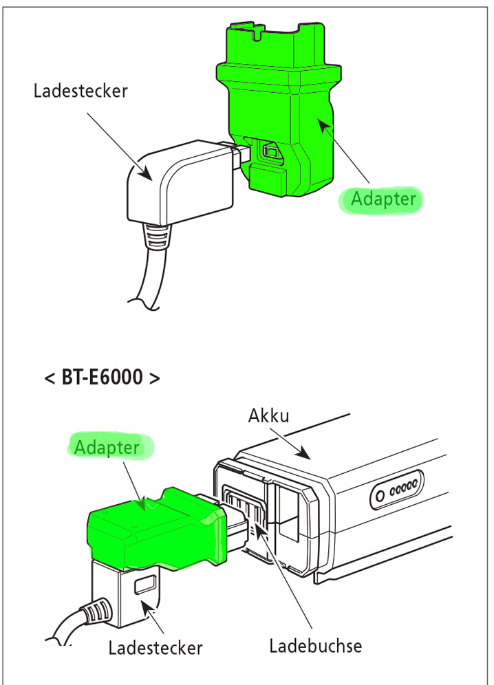 Shimano Ladeadapter SM-BTE80/SM-BTE60 für BT-E6000/6001/EN404/405/BT-E8035/EN805/806