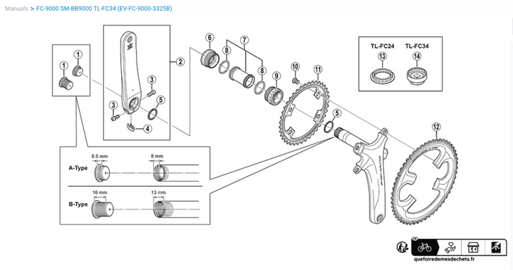 Shimano Dura-Ace Crankset FC-9000