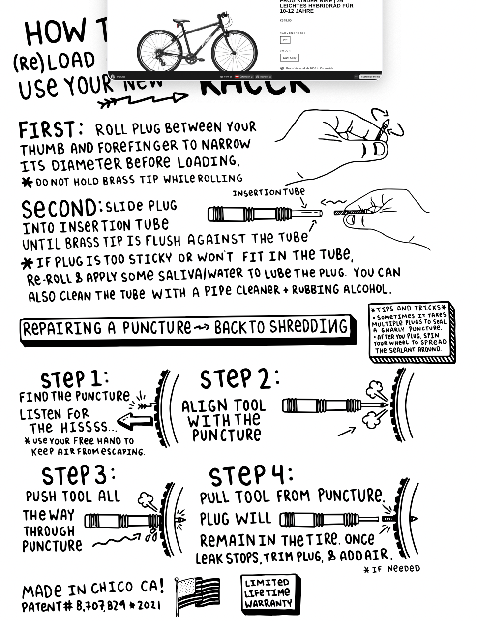 DYNAPLUG Racer Ultralite Tubeless repair kit