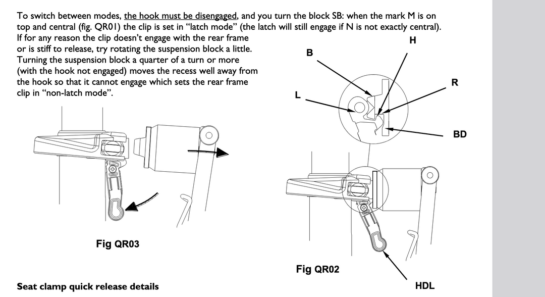 Brompton Hinterbau Fixierclip Nachrüst-Set |Rear Frame Clip | Q102084