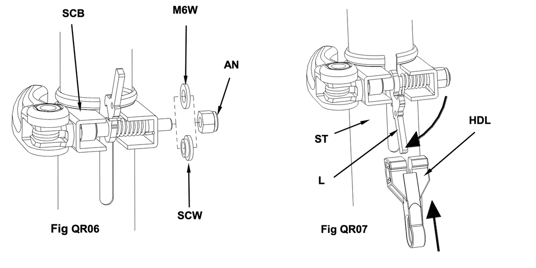 Brompton Hinterbau Fixierclip Nachrüst-Set |Rear Frame Clip | Q102084