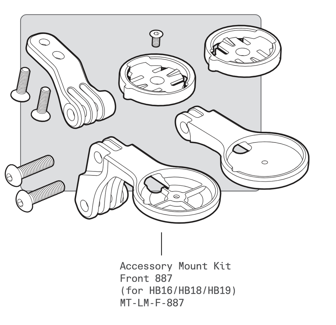 Cervelo HB18/HB19/HB16 Computer & Light Mount | Garmin/Wahoo Halterung MT-LM-F-887