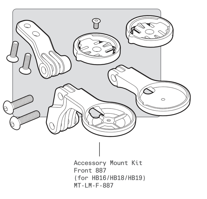 Cervelo HB18/HB19/HB16 Computer & Light Mount | Garmin/Wahoo Halterung MT-LM-F-887