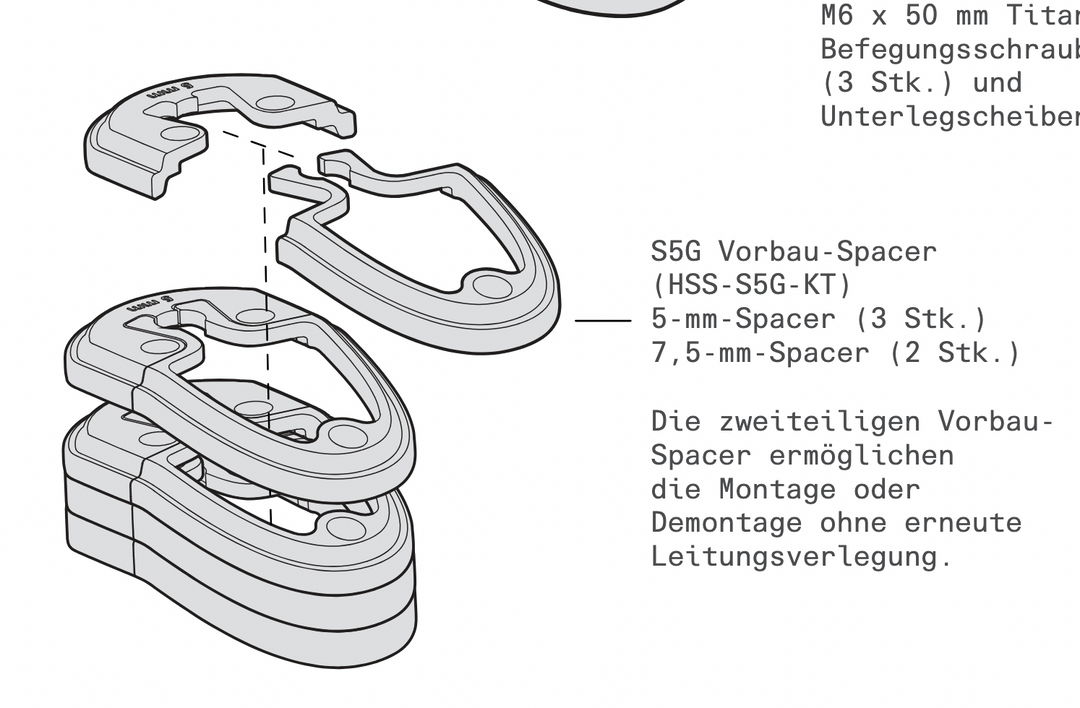 Cervelo HB19 Stem Spacers Kit HSS-S5G-KT | Vorbau/Stem S5 2025/2026
