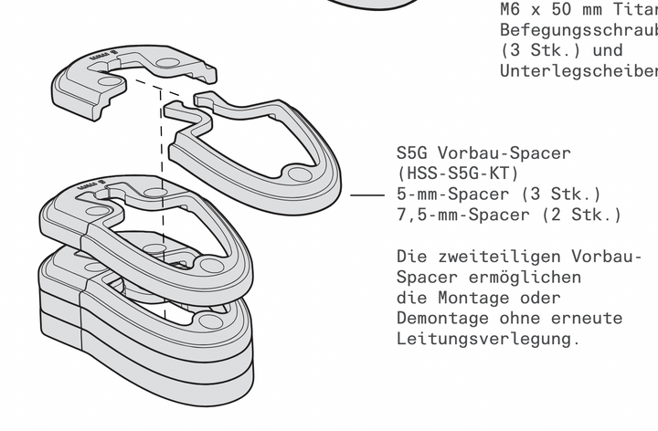 Cervelo HB19 Stem Spacers Kit HSS-S5G-KT | Vorbau/Stem S5 2025/2026