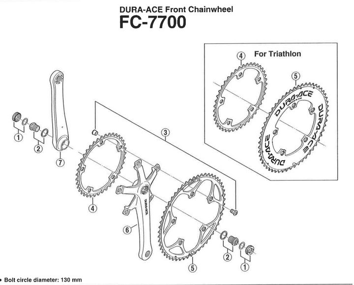 Shimano Dura-Ace Crankset/Kurbel FC-7700