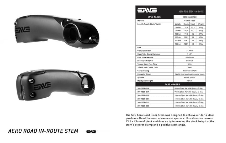 ENVE IN-Route Aero Road Carbon Stem / Vorbau