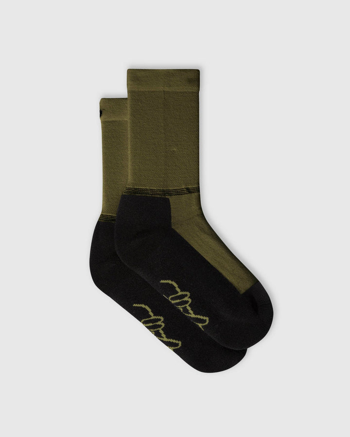 FINGERSCROSSED #MERINO OLIVE | Merino Fahrradsocken für Herbst & Winter