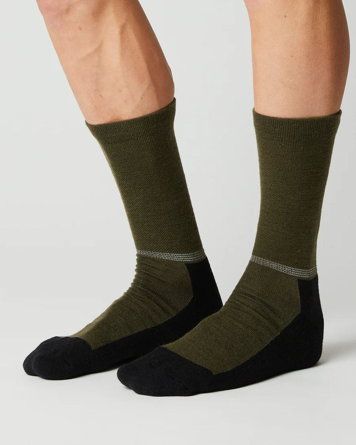 FINGERSCROSSED #MERINO OLIVE | Merino Fahrradsocken für Herbst & Winter