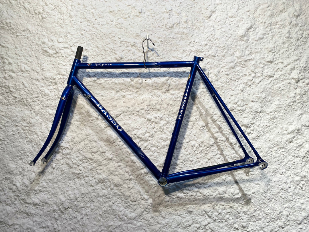 rennrad basso viper Viper frame blue with silver flames – Grundtner