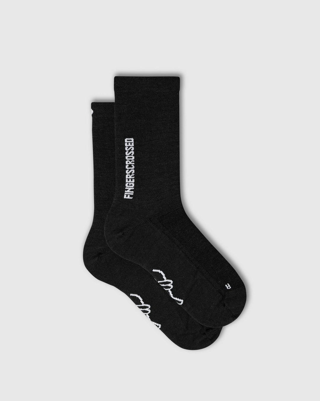FINGERSCROSSED #LIGHT MERINO SILK BLACK | Merino Fahrrad Socken