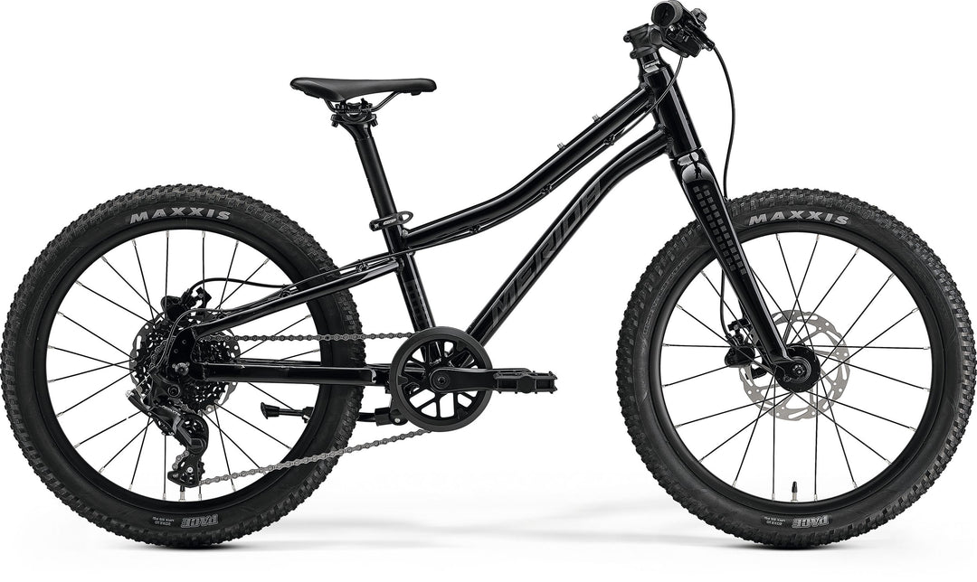Merida Matts J. 20+ 2027 Kinder-Mountainbike in Black (Silver) mit 20-Zoll-Plus-Reifen und Scheibenbremsen