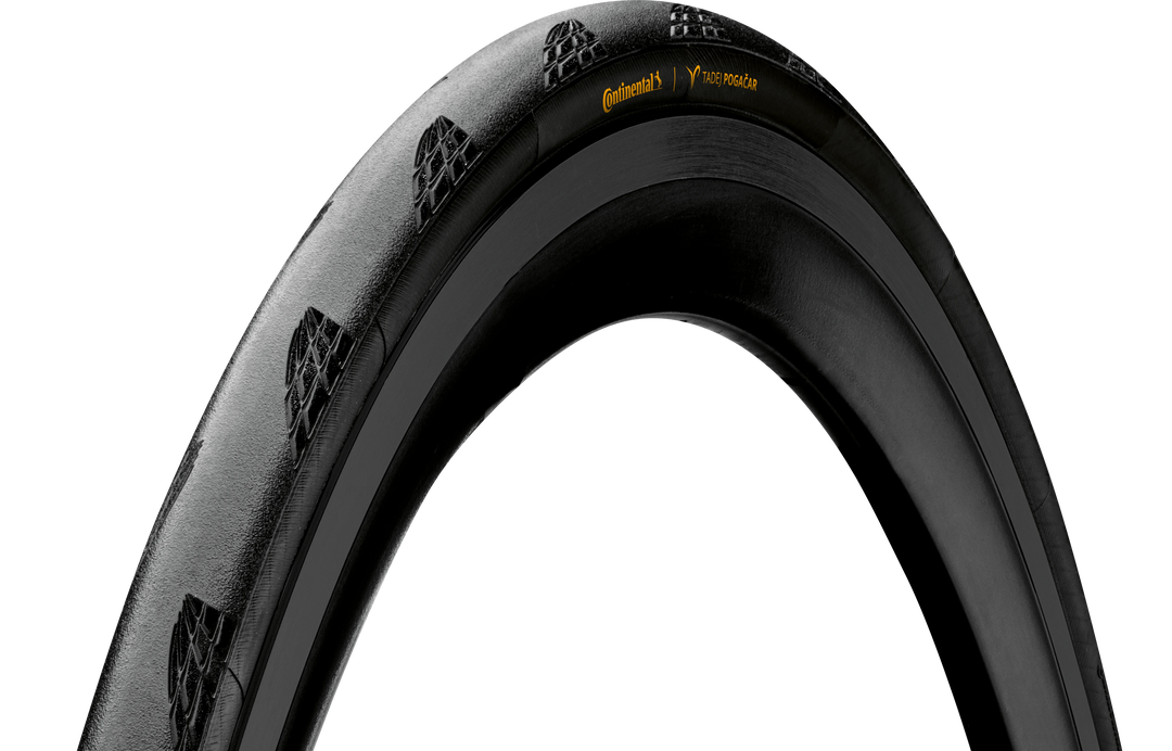Continental GP 5000 S TR Rennradreifen der Pogačar Collector's Edition in der Seitenansicht