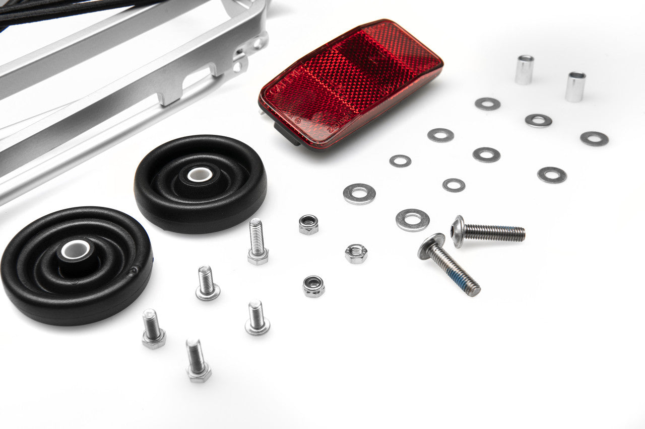 Brompton Gepäckträger + Schutzblech Set Silber