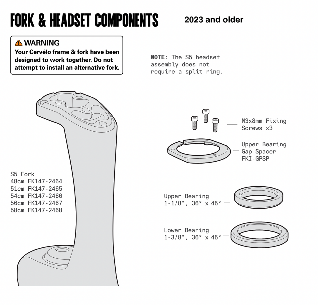 Headset for Cervelo R5, Soloist, S5, Aspero, Caledonia, etc