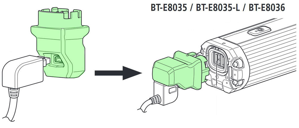 Shimano Ladeadapter SM-BTE80/SM-BTE60 für BT-E6000/6001/EN404/405/BT-E8035/EN805/806