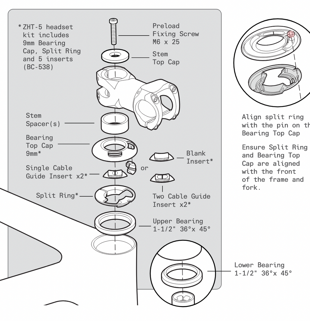 Headset for Cervelo R5 Soloist S5 Aspero Caledonia etc Grundtner