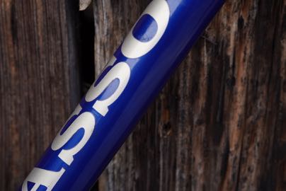 Viper frame blue with silver flames