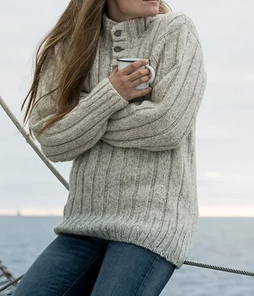 Nansen Rib Knit Wool Pullover Unisex