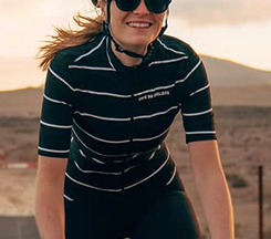 Francine Double Stripe Cycling Jersey for Women