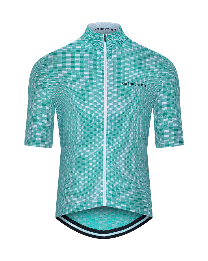 Francine Cycling Jersey for Men Green Art Psyche